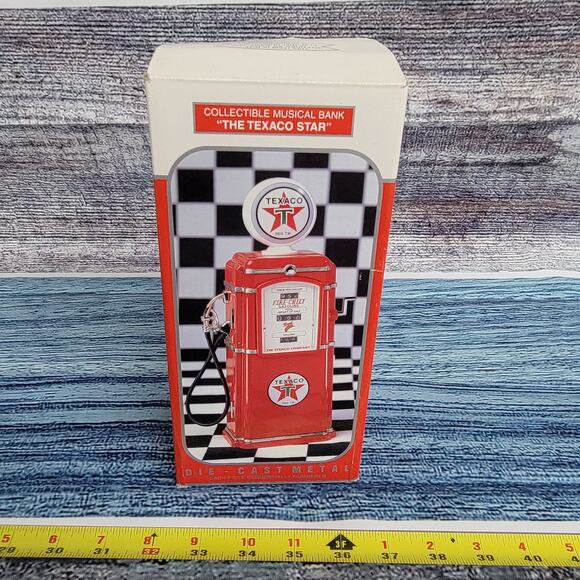 Vintage 1997 Texaco battery operated coin bank diecast fuel pump tested works - Picture 1 of 13